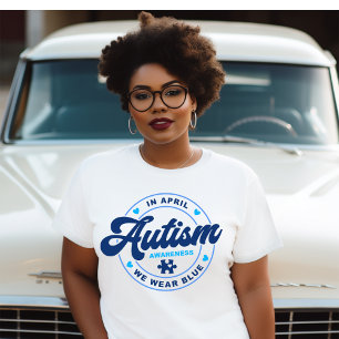 Em abril Vestimos T-shirt Azul Autismo