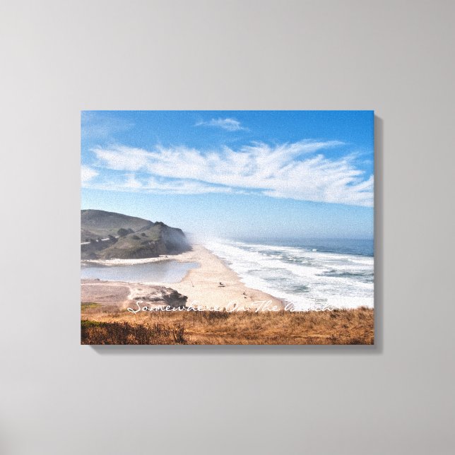 Em Algum Lugar Na Praia Arte De Canvas Esticada (Frente)