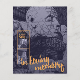 em anúncios de funeral de memória amorosa