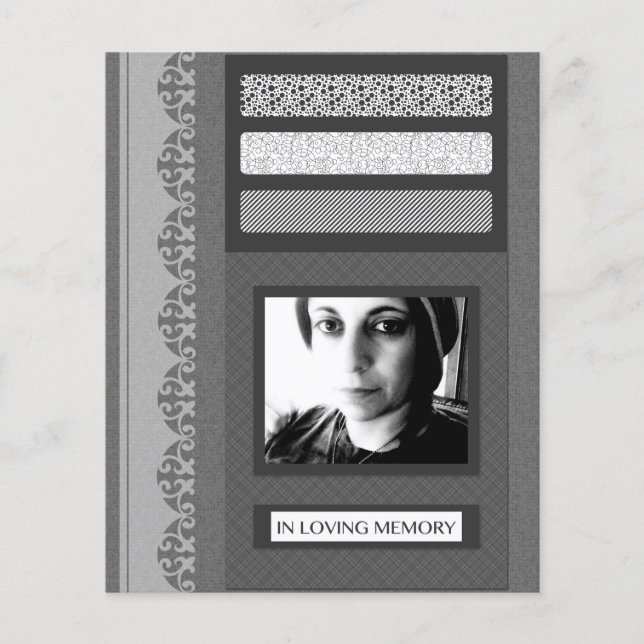 em anúncios de serviço de funeral de memória amoro (Frente)