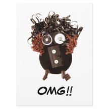 Em Branco Fofo Legal Divertido OMG Mídia Analógica