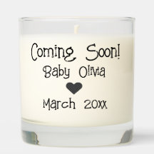 Em breve! Bebê Gravidez Anúncio Coração