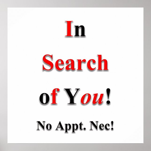 Em Busca de Poster Matte (Frente)