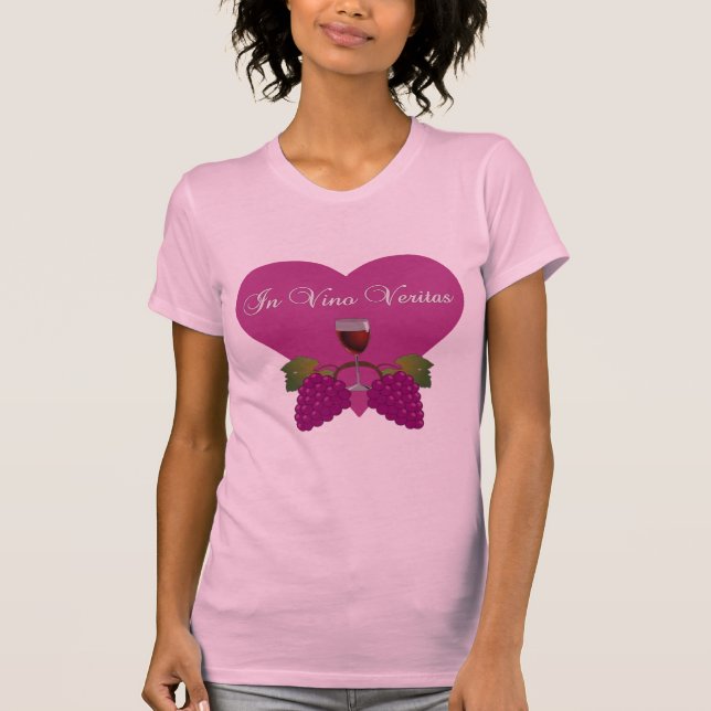 Em camiseta Vino Veritas - PINK/RASPBERRY (Frente)