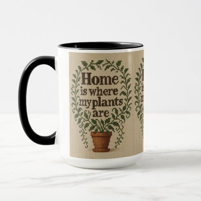 Em casa, minhas plantas são canecas Premium (Esquerda)