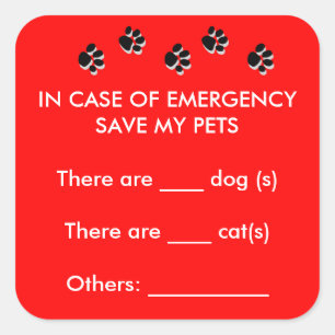 Em caso de urgência o salvamento Pets a etiqueta