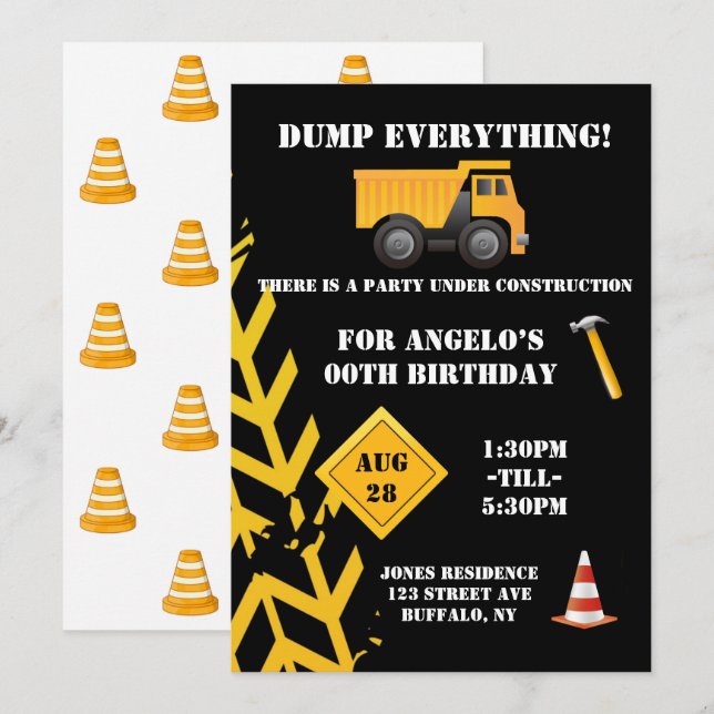 Em Construção, Bomba de Festa de aniversário (Frente/Verso)