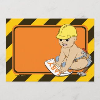 Em Construção de convites para bebês