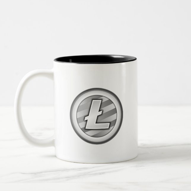 Em cripto nós confiamos a caneca de Litecoin (Esquerda)