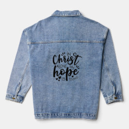 Em Cristo, Denim Jean Jaqueta