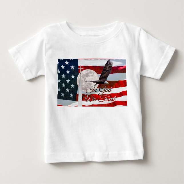 Em Deus, confiamos em camiseta Criança (Frente)