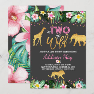 Em Dois O Convite À Aniversário Selvagem