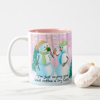 Em Dois Tons 20 oz Snowmen e caneca de café