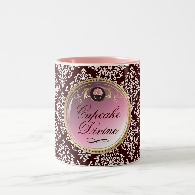 Em Dois Tons 311-Cupcake Divine a caneca de café (Centro)