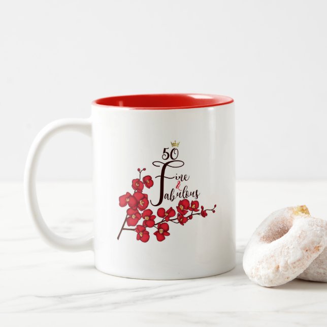 Em Dois Tons 50 caneca de café fina e fabulosa (Com Donut)