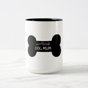 Em Dois Tons A melhor mãe de cão do mundo, caneca de café de