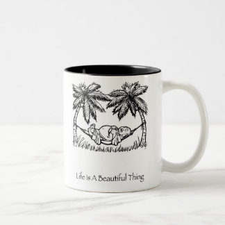 Em Dois Tons A vida é uma caneca de café bonita de Buddha da