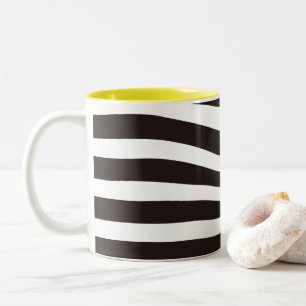 Em Dois Tons abstrato retro-wave padrão da caneca de café de