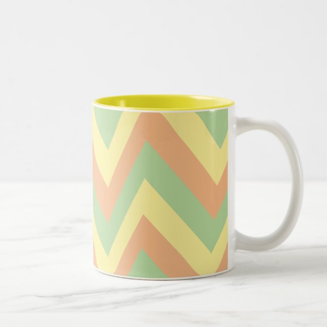 Em Dois Tons abstrato retro-wave padrão da caneca de café de do (Direita)