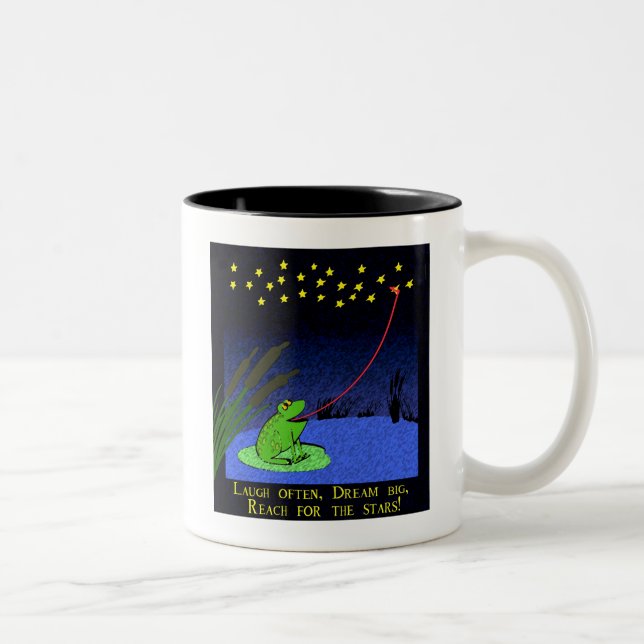 Em Dois Tons alcance para a caneca de café das estrelas (Direita)