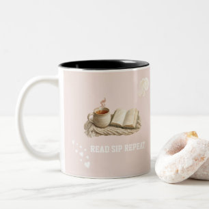 Em Dois Tons Amante de livros Caneca de café aconchegante e lei