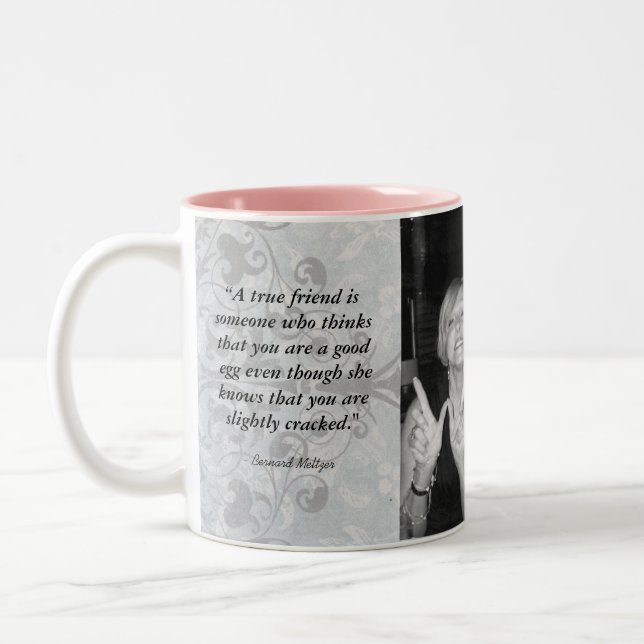 Em Dois Tons "Amigos para sempre" Personalize a caneca de café  (Esquerda)