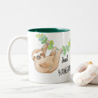 Apenas caneca de café de suspensão da preguiça