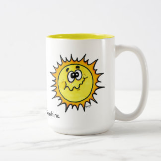 Em Dois Tons Apenas um raio da caneca de café da luz do sol