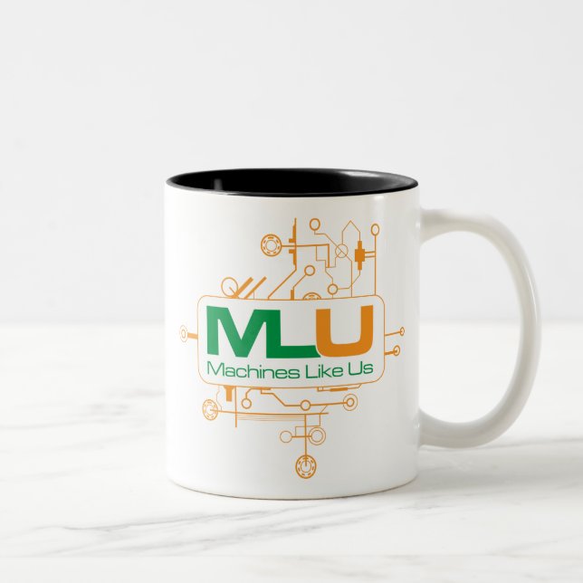 Em Dois Tons As máquinas gostam de nos caneca de café (Direita)