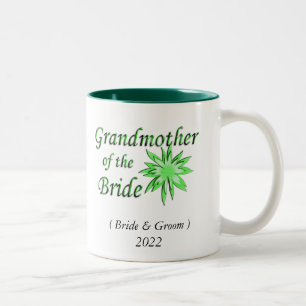 Em Dois Tons Avó da Noiva Caneca de Café Verde de Duas Cores