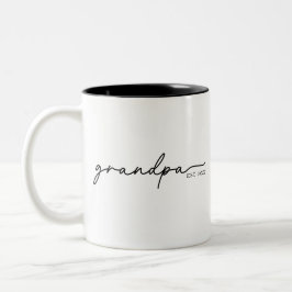 Em Dois Tons Avô Est 20XX Caneca – Presente de Café para Avô Or