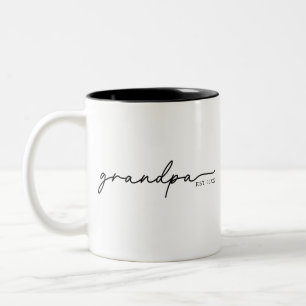 Em Dois Tons Avô Est 20XX Caneca – Presente de Café para Avô Or