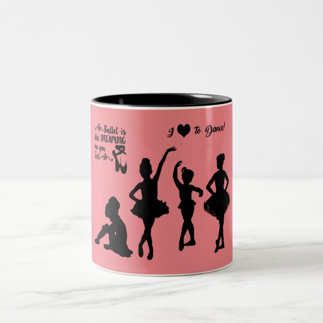 Em Dois Tons Ballerina é duas caneca de café tonta. (Centro)