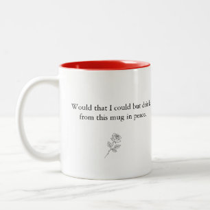 Em Dois Tons Beber na caneca de café Peace