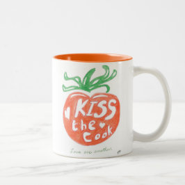 Em Dois Tons Beije a caneca de café do cozinheiro