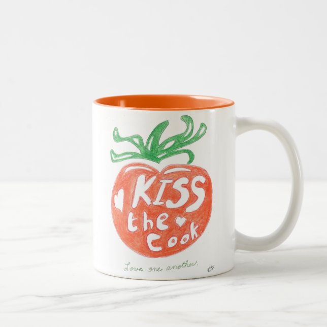 Em Dois Tons Beije a caneca de café do cozinheiro (Direita)