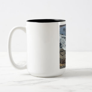 Em Dois Tons Bela Caneca de Café de Duas Cores com Paisagem da