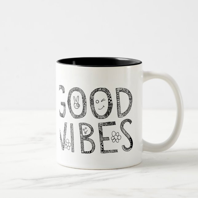 Em Dois Tons Boa caneca de café das impressões (Direita)