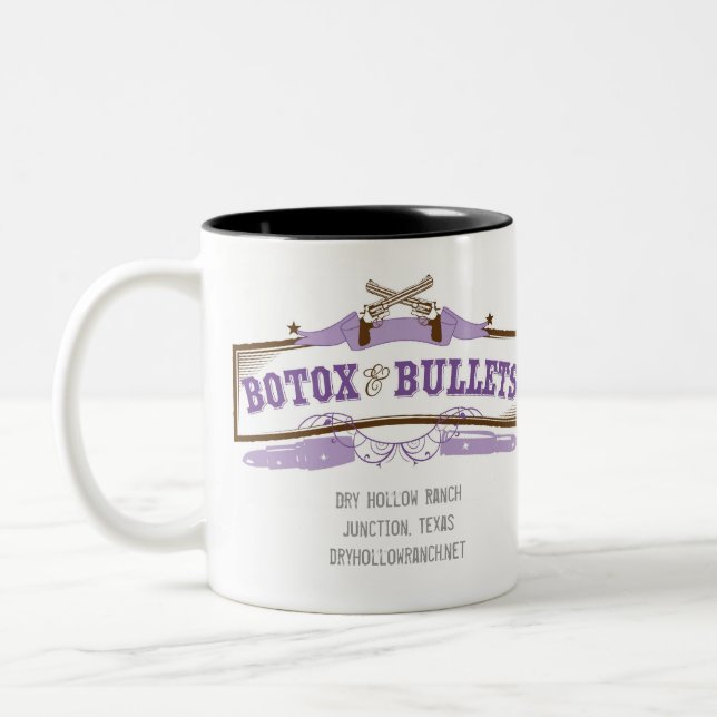 Em Dois Tons Botox e caneca de café das balas (Esquerda)