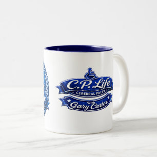Em Dois Tons C.P. Life - Design de Caneca de Café Paralisia Cer