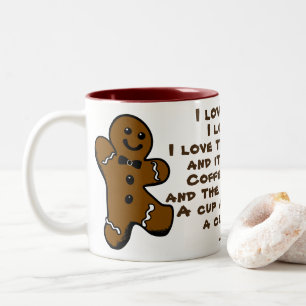 Em Dois Tons Café & chá, Java & mim caneca do homem de
