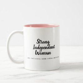 Em Dois Tons Café e caneca de vinho fortes independentes