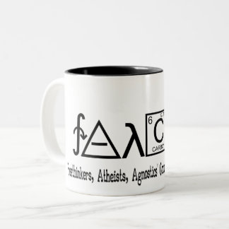 Em Dois Tons Caneca ateu do café do grupo de FAACT