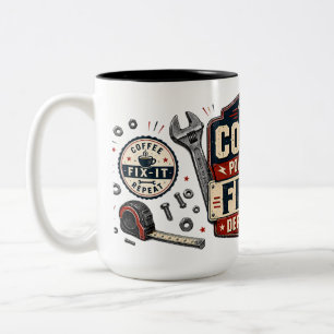 Em Dois Tons Caneca Café Energiza o Departamento de Consertos
