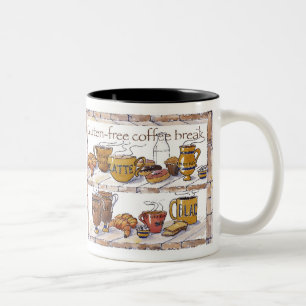 Em Dois Tons Caneca da ruptura de café de GF