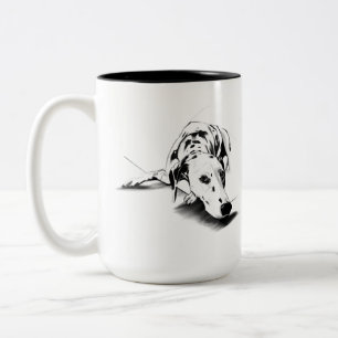 Em Dois Tons Caneca Dálmata – Caneca de Café com Cachorro Malha