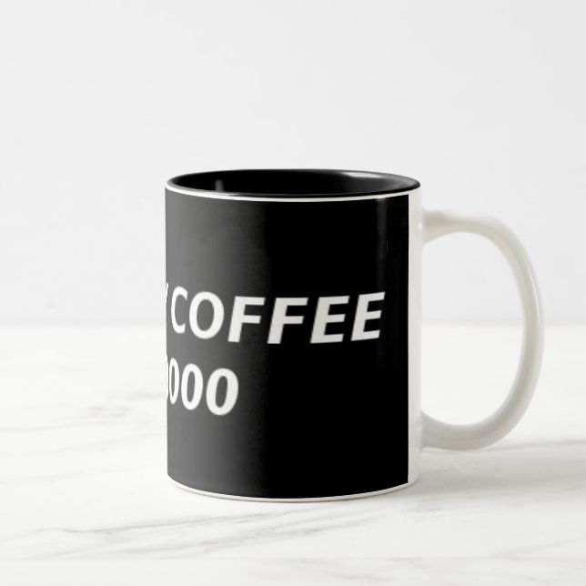 Em Dois Tons Caneca de café #000000 (Direita)