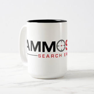 Em Dois Tons Caneca de café 2019 do logotipo de AmmoSeek