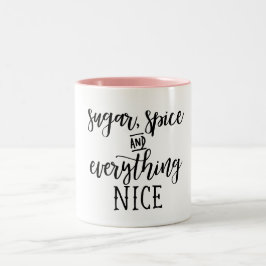 Em Dois Tons Caneca de café - açúcar, especiaria, tudo