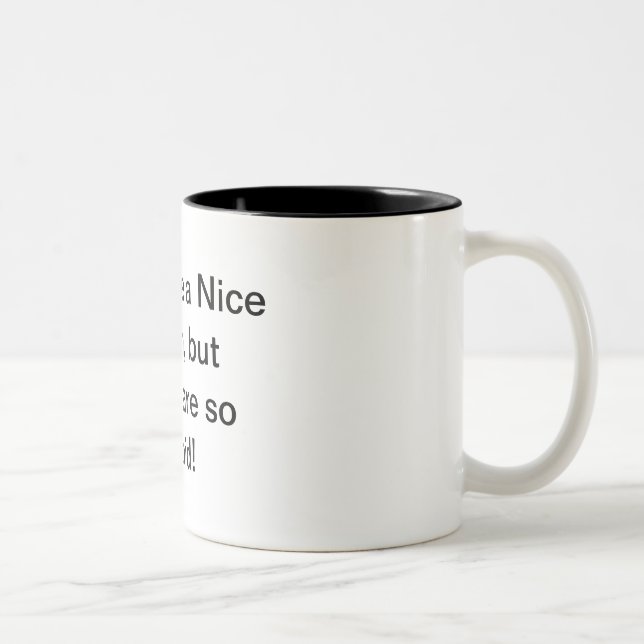 Em Dois Tons Caneca de café agradável da pessoa (Direita)